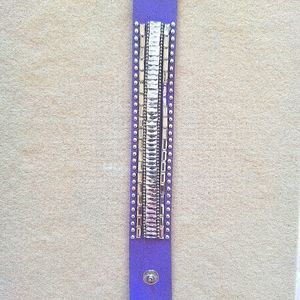 Lavender Snap on Bracelet